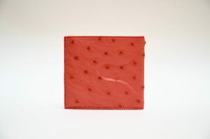Portefeuille Empreinte en cuir rouge, vue arrière