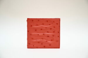 Portefeuille Empreinte en cuir rouge, vue de face